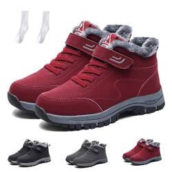 WIWIDANG Orthoboots Pro - Ergonomische Winterstiefel, Unisex Schmerzlindernd Wärmend, Outdoor Rutschfest Winterstiefel (Rot, Erwachsene, Damen, 39, Numerisch, EU Schuhgrößensystem, M) von WIWIDANG