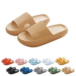 WIWIDANG Pummy Original Damen, Original Wolken Schuhe, Non Slip Super Comfy Cloud Cushion Slide (Typ D – Khaki, Erwachsene, Damen, 38, Numerisch (von/bis), EU Schuhgrößensystem, 39, M) von WIWIDANG