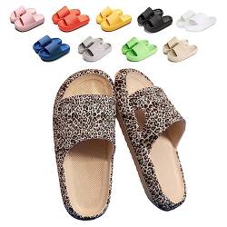 WIWIDANG Pummy Original Damen Cosy Slides Cosify Wolkenslipper Original Rutschfeste Weiche Hausschuhe (Leopard-1, adult, women, numeric_40, numeric_range, eu_footwear_size_system, numeric_41, medium) von WIWIDANG