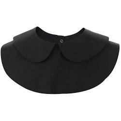 Frauen Kragen Abnehmbare Hälfte Shirt Bluse Blusenkragen Damen Cotton Fake Kragen (Schwarz) von WKTRSM