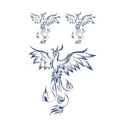 10 Blatt Kräuter-Phoenix-Tattoo-Aufkleber Arm weiblich Kalb sexy Rücken Tinte Pflanze halbpermanent abwaschbar männlich nicht reflektierend von WKqifeil