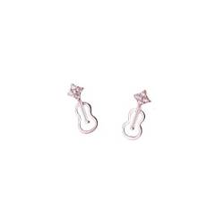 Ohrhänger Silber 925, S925 Silber Ohrringe Kreative Violine Ohrstecker Stilvolle Knorpel Mini Ohrstecker Charm Schmuck Geburtstagsgeschenk Für Frauen Tochter von WLLDDDIU