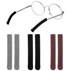 WLLHYF 3 Paar Brillen Ohrenkissen Weiche Elastisch Gestrickt Baumwolle Ohrgriffe Komfort Brillen Halter Antirutsch überzüge für Lesebrillen Sonnenbrillen von WLLHYF