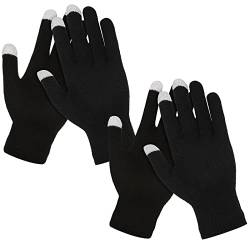 WLLHYF Winterhandschuhe Warme Finger Touchscreen Handschuhe 2 Paar Arbeits Thermohandschuhe Winddichte Dehnbare Strickfäustlinge Solide Sporthandschuhe für Damen und Herren Bei kaltem Wetter von WLLHYF