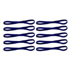 Stirnband Damen 5Pcs Candy Farbe Frauen Männer Yoga Haar Bands Sport Stirnband Mädchen Sport Anti-slip Elastische Gummi Schweißband Fußball laufen (Color : Dark blue 10Pcs) von WLTYSM