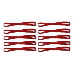 Stirnband Damen 5Pcs Candy Farbe Frauen Männer Yoga Haar Bands Sport Stirnband Mädchen Sport Anti-slip Elastische Gummi Schweißband Fußball laufen (Color : Red 10Pcs) von WLTYSM