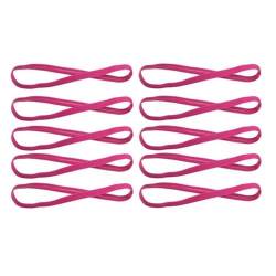 Stirnband Damen 5Pcs Candy Farbe Frauen Männer Yoga Haar Bands Sport Stirnband Mädchen Sport Anti-slip Elastische Gummi Schweißband Fußball laufen (Color : Rose 10Pcs) von WLTYSM