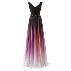 WMAJ Damen Farbverlauf Unendlich Abendkleid Brautjungfer Brautkleider Frauen Convertible Multi-Way Kleider Sommerkleider Strandkleid Cocktailkleid Mutterschaft Fotografie Kleid,Colorfulb,S von WMAJ