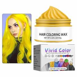 Temporäres Haarfärbewachs,Natürliche milde Haarfarbe - Temporäre Haarfarbe für DIY-Frisur für Kinder, Männer, Frauen, farbiges Haarwachs für Party, Cosplay, Halloween, Weihnachten Wobblo von WOBBLO