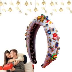Urlaubs-Schmuck-Stirnbänder, breites Haarband mit Perlen für Weihnachten, Feiertagszubehör, Weihnachtsmützen-Dekorationen für Frauen Wobblo von WOBBLO