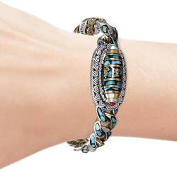 WOBBLO Türkise Armbänder | Wickelarmbänder aus runden Edelsteinperlen | Naturstein-Perlen-Chakra-Armreif für Erwachsene und Frauen, Geburtstagsgeschenk von WOBBLO