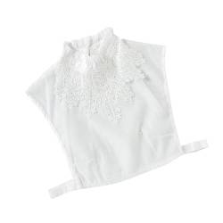 WOFASHPURET 1 Stück Abnehmbarer Gefälschter Kragen Halbe Hemdbluse Halber Hemdkragen Damen Schmücken Weiß Shirt von WOFASHPURET