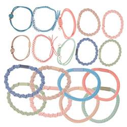 WOFASHPURET 20St geflochtenes Haargummi Haarschmuck für Mädchen geflochtener Haargummi hair accessories for elastische haargummi Haarbänder Haargummis mit Blumenmuster Haarringe Weben von WOFASHPURET