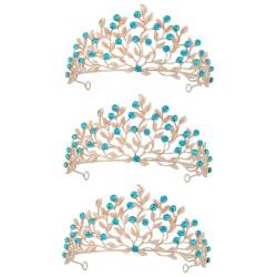 WOFASHPURET 3St Krone Stirnband elegant Party Haarschmuck für die Hochzeit Stirnbänder Hochzeits-Tiara Tiara für Frauen Europäisch und amerikanisch Kopfbedeckung schmücken Braut Zink von WOFASHPURET