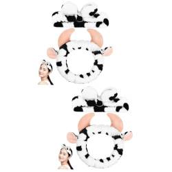 WOFASHPURET 4 Stück Dreidimensionales Kuh-stirnband Tiere Make-up-stirnband Stirnbänder Für Die Hautpflege Stirnband Zum Waschen Des Gesichts Kopfbedeckung Stoff Koreanische Version von WOFASHPURET