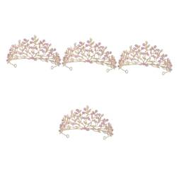 WOFASHPURET 4 Stück Krone khimar hijab elegant Haarschmuck für die Hochzeit Stirnbänder Hochzeitskopfschmuck für die Braut Haarschmuck für Bräute Europäisch und amerikanisch Stirnband Zubehör von WOFASHPURET