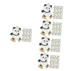 WOFASHPURET 50 Stück Panda- Mit Anhänger Halskette Panda-Anhänger Emaille-Charm Armreif Charms Multifunktions-Schlüsselanhänger Exquisiter Anhänger Freundschaft von WOFASHPURET