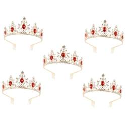 WOFASHPURET 5St Krone Haarschmuck barocke Vintage-Kronen Abschlussballkrone haar zubehör haircharm Tiara Hochzeitskopfschmuck für die Braut Geburtstagsaccessoires für Frauen luxuriös Stirnband von WOFASHPURET