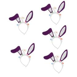 WOFASHPURET 5St Ostern Stirnband kinder haarschmuck hair accessories Make-up-Stirnband Hasenohren Kostüm Stirnbänder für Damen Karikatur Eier schmücken Make-up-Kostüm-Requisiten Fräulein von WOFASHPURET