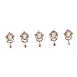 WOFASHPURET 5St Vintage Schönheitsbrosche brosche vintage trachtenbrosche Schmuck Brosche retro Strassbrosche Strass-Brosche Frauen Brosche Diamant schmücken Brustclip Stift Fräulein von WOFASHPURET