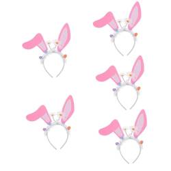 WOFASHPURET 5st Ostern Stirnband Make-up-stirnband Haarschmuck Für Mädchen Cartoon-stirnband Häschen-stirnbänder Für Mädchen Stirnbänder Für Damen Frauen Kopfschmuck Kleidung Stoff Kind Ohr von WOFASHPURET