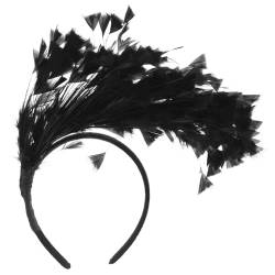 WOFASHPURET Fascinator Hüte Mardi Gras Blatt Haarband Frauen Plume Tea Party Stirnband Hut Halloween Kostüm Kopfschmuck Zubehör von WOFASHPURET