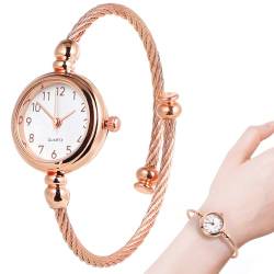 WOFASHPURET Golduhren für Damen Vintage-Damenarmbanduhren Stilvolle Quarzuhr Zierliche Kleine Uhr Geburtstagsgeschenk für Frauen Weibliche Damen Und Mädchen von WOFASHPURET