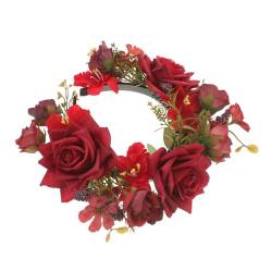 WOFASHPURET Haarnadel-Stirnband Blumengirlanden-Stirnband Blumenkronenkranz Kränze stutzenhalter Haarschmuck für die Hochzeit Haarband Valentinstag-Party-Stirnband Blumenkronen-Stirnband Fee von WOFASHPURET