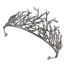 WOFASHPURET Krone Aus Blättern Tiara Braut Stirnband Braut Stirnband Hochzeitskronen Für Braut Frauen Stirnband Party Kopfschmuck Braut Haar Accessoires Braut Kronen Hochzeit Braut von WOFASHPURET