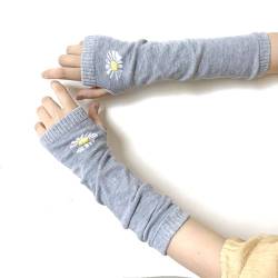 WOIRROIP Lange Arm Warmers Fingerlose Handschuhe für Frauen,Frauen Winter Warm Gestrickte Lange Handschuhe wtih Finger Löcher Mode Arm Warmers von WOIRROIP