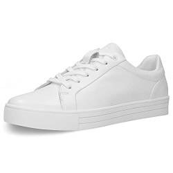 WOJAS Damen Halbschuhe – Damensneaker aus Leder Sneakers mit Schnürsenkeln Schuhe Turnschuhe Casual – Weiß, 46019-59, Gr. 36 von WOJAS