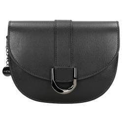 WOJAS - Damen Handtasche, für die Täglichen, Damenhandtasche aus Bewährtem Glattleder, Dekorative Anhänger mit Logo, Modisches Design, 80351-51 - schwarz von WOJAS