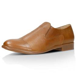 WOJAS - Damen Loafers | Feines Leder | Lässiger Stil | Minimalistisches Design | Slipper | Hellbraun - 46049-53, Gr. 36 von WOJAS