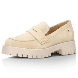 WOJAS - Damen Mokassins | Plateausohle | Penny Loafers | Sport Casual Stil | Slipper | Beige - 46124-64, Gr. 38 von WOJAS