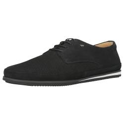 WOJAS - Herren Halbschuhe I Nubuk Leder I Perfekt für Sommer I Lässiger Kleidungsstil I Weiches Futter I 10112-21 - Schwarz, Gr. 42 von WOJAS