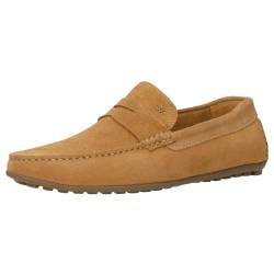 WOJAS - Herren Halbschuhe I Velour Split I Bequemes Innenfutter I Bequeme I Mokassins I Penny Loafers I 10116-64 - Hellbraun, Gr. 42 von WOJAS