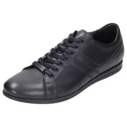 WOJAS Herren Halbschuhe – Schuhe Sneaker Herrenschuhe Leder Glattleder Turnschuhe Herrenhalbschuhe – schwarz, 8075-51, Gr. 44 von WOJAS