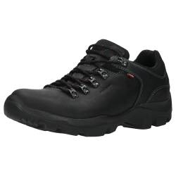 WOJAS Herren Trekkingschuhe aus Crazy-Horse-Leder – Sneaker Halbstiefel Ganzjahresschuhe Gelände Stadt Urban Sport –schwarz, 9377-91, Gr. 48 von WOJAS