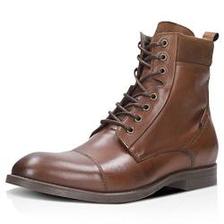 WOJAS - Schnürboots für Herren I Aus Hochwertigem Glattleder Gefertigt I Mit Reißverschluss I 16 cm Hohem Schaft I Robustem Schuhwerk Für Den Winter I 8224-52 - Braun, Gr. 40 von WOJAS