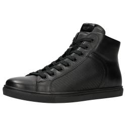 WOJAS - Sneaker Knöchelhoch | Turnschuhe für Männer | Schuhe aus Leder | Freizeitschuhe | Bequem | Schwarz 24026-71 - Gr. 40 von WOJAS