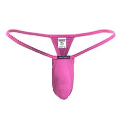 WOJOER Beun Basic Mini Sock String, Beach and Underwear Stretch Thong eng anliegend, Natürlicher Push-Up für den Mann, Designer Clubwear vom Innovations-Label, Made IN Germany (candypink, L) von WOJOER