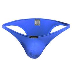 WOJOER Mini Push Tanga, Beun Beach and Underwear Stretch Bulg Thong eng anliegend, Natürlicher Push-Up für den Mann, Designer Clubwear vom Innovations-Label, Made IN Germany (Royalblau, L) von WOJOER