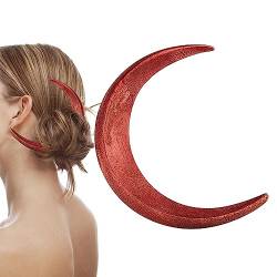 Mond Haarstab,Haarnadeln im chinesischen Stil - Dekorative, handgefertigte Haarspangen für dickes und langes Haar, Haarschmuck für Frauen und Mädchen Wolwes von WOLWES