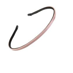 WOMELF 10 Stück 5 mm mit Kunstleder gefütterte Metall-Stirnbänder, schmale Haarbänder, einfarbige Haarreifen for DIY-Damen-Kopfbedeckungszubehör (Color : Pink) von WOMELF
