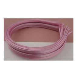 WOMELF 10 Stück 5 mm weißer Satin-Stoff, vollständig bedeckt, schlichtes Metall, Haar-Stirnbänder, Haarbänder for DIY-Haarschmuck (Color : Pink) von WOMELF