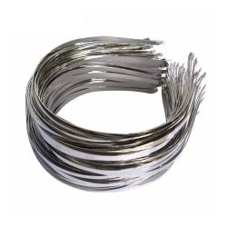 WOMELF 100 Stück Großhandel 5mm Metall Haarreifen Silber Farbe Plain Haarbänder Stirnbänder for Frauen DIY Haarschmuck von WOMELF
