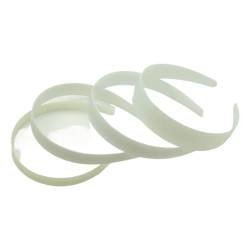 WOMELF 10PCS 1,5 cm 2 cm 2,5 cm 3 cm Weiß Gewölbte Kunststoff Haar Stirnband Keine Zähne Plain Haar Hoops haarbänder for DIY Frauen Haar Zubehör (Size : 3cm) von WOMELF