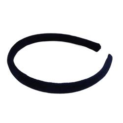 WOMELF 10PCS 12mm Pastellfarben Samt Stoff Bezogene Kunststoff Haar Stirnbänder Haar Hoops for Frauen Mädchen Pelz Haarbänder (Color : Navy) von WOMELF