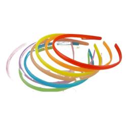 WOMELF 20 Stück 8 mm klare, schlichte Kunststoff-Stirnbänder mit zwei Reihen Zähnen, gezahnte Haarreifen for DIY Haarschmuck, Basis-Haarbänder (Color : Sweet Colorful) von WOMELF