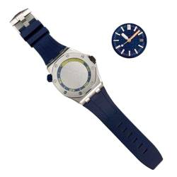 WOMELF 42-mm-Uhrengehäuse-Set, Uhrenzubehör mit Kapitelring, Armband, Zifferblatt, Zeiger, Herren-Stahlgehäuse, kompatibel mit NH35-Uhrwerk (Color : NO.12, Size : 42MM) von WOMELF